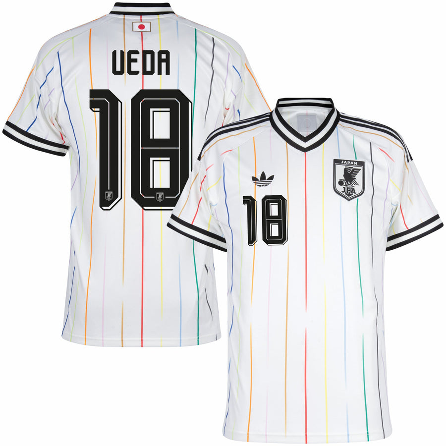 Japan Away Fan Jersey Ueda 18 Shirt 2026-2027 (Official Printing) (Fan)