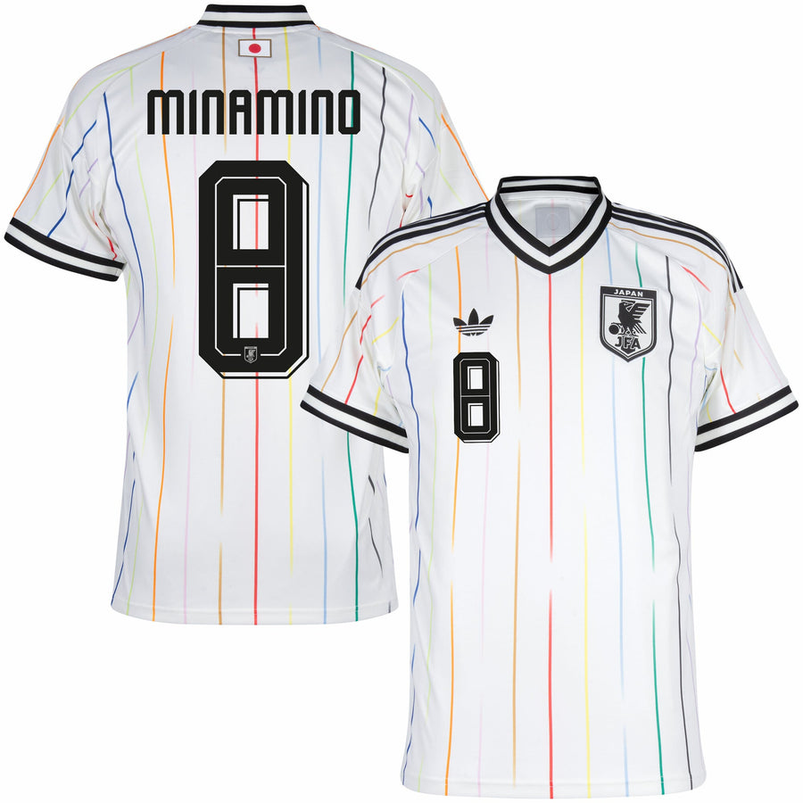 Japan Away Fan Jersey Minamino 8 Shirt 2026-2027 (Official Printing) (Fan)