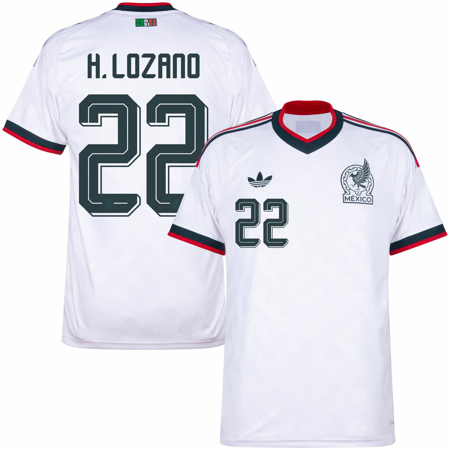 Mexico Away Fan Jersey H.Lozano 22 Shirt 2026-2027 (Official Printing) (Fan Version)