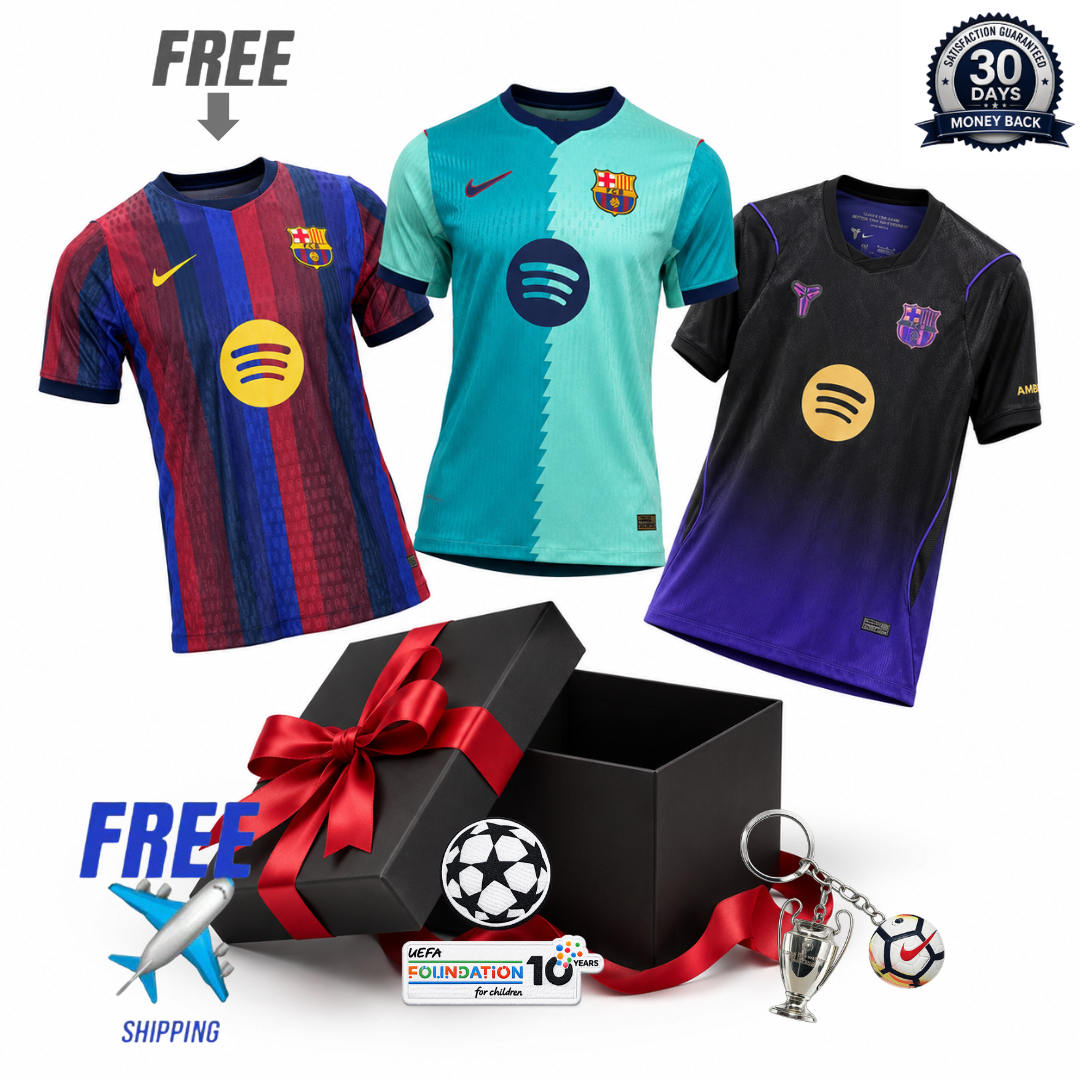Barcelona 2026/27 3-Shirt Kit (Player Version)