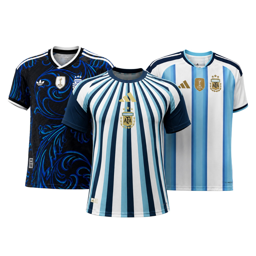 Argentina 2026 World Cup 3-Shirt Kit (Player Version)