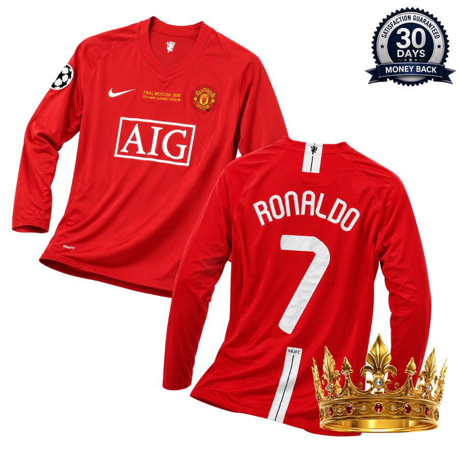 Manchester United 2008 Ronaldo #7 Long-Sleeve Retro Jersey